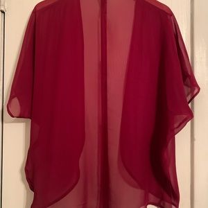 Red sheer kimono